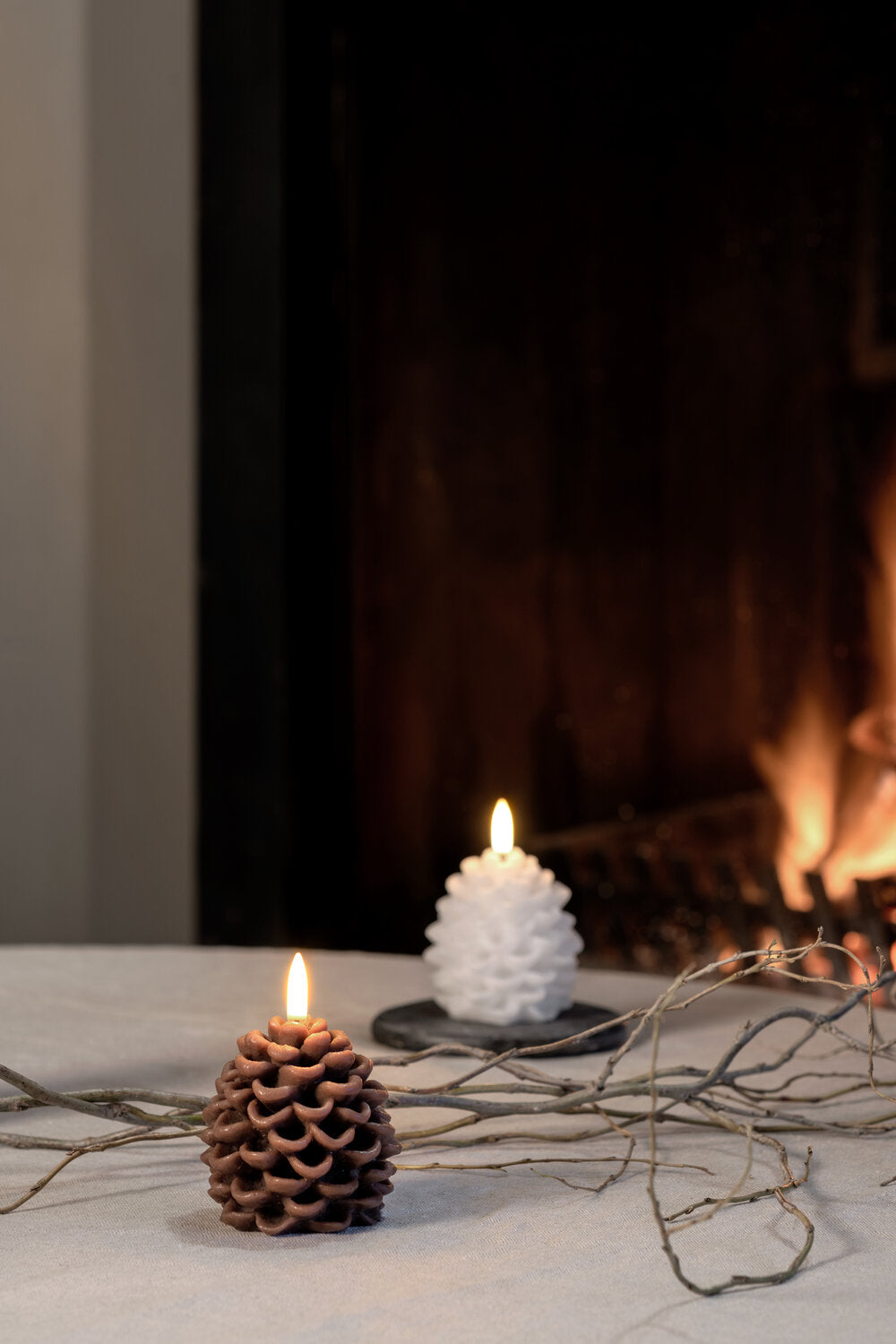 LED grankogle lys, Brown - 7x7 cm